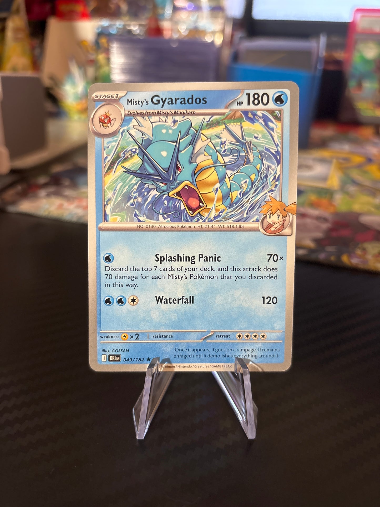 Misty's Gyarados - Destined Rivals - Prerelease Deck Exclusive NON HOLO - 049/182