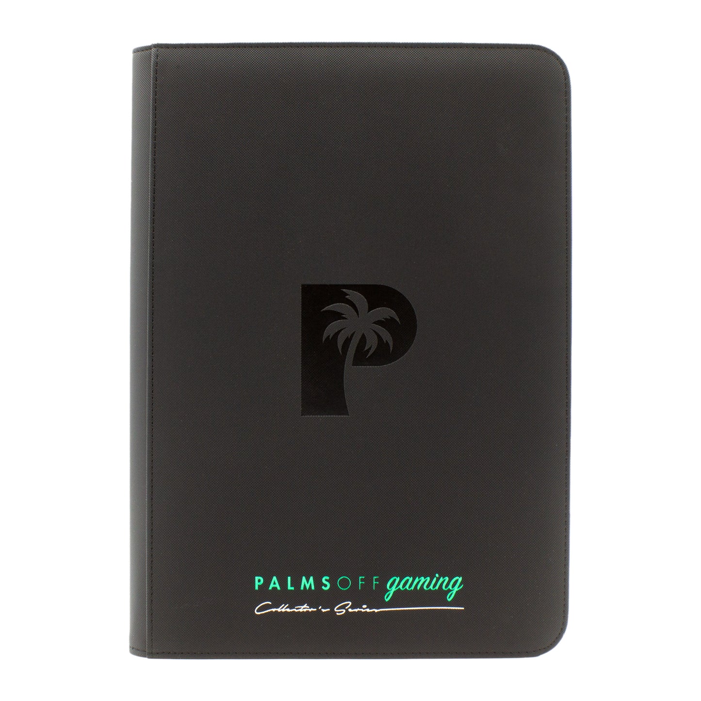Palms Off Gaming - Collector's Series Top Loader Zip Binder - 216 Slots - BLACK