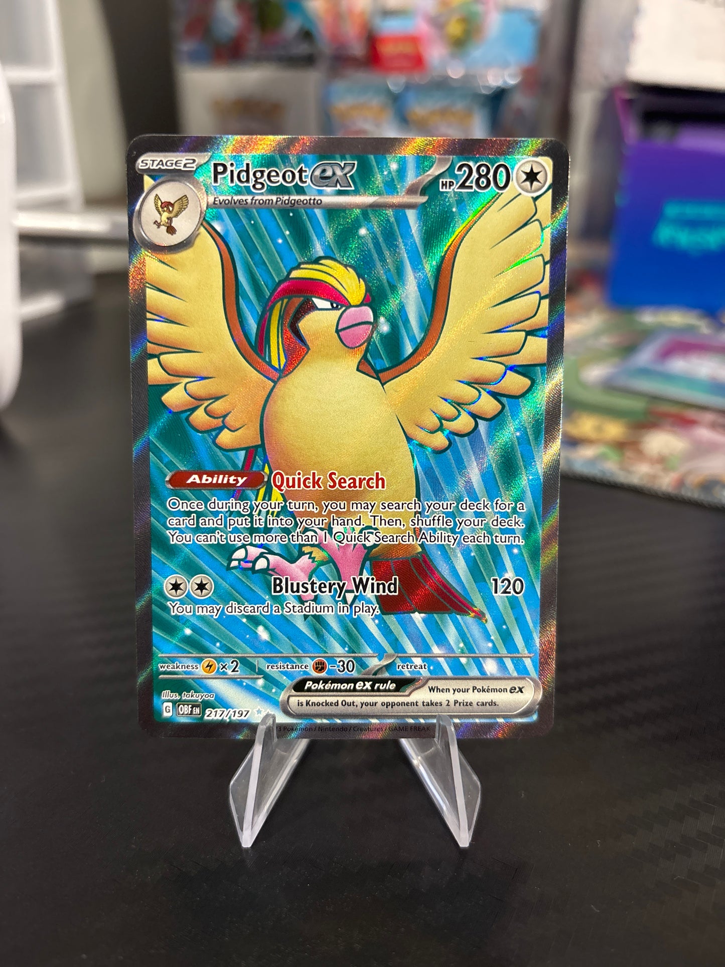 Pidgeot EX #217 - Obsidian Flames