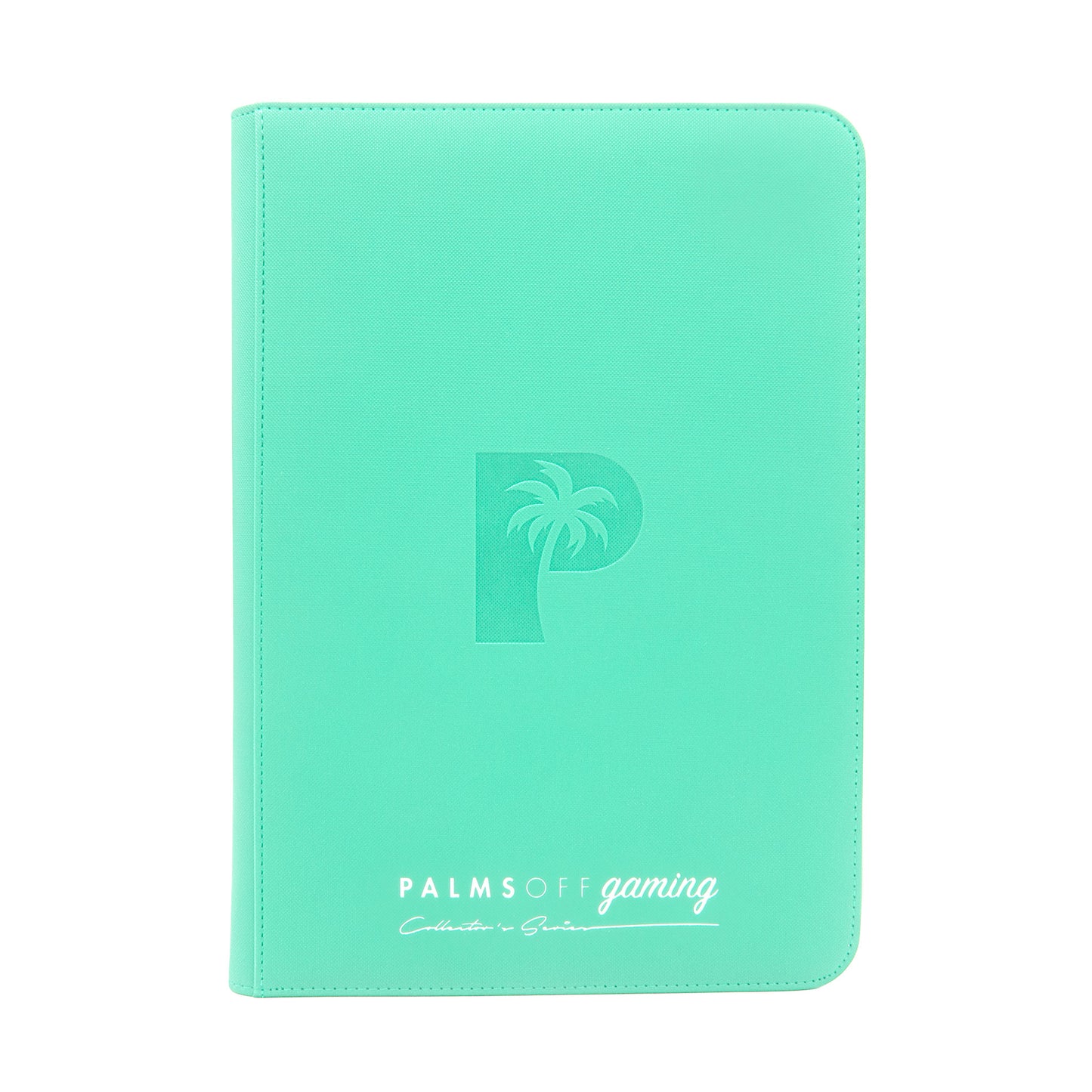 Palms Off Gaming - Collector's Series Top Loader Zip Binder - 216 Slots - TURQUOISE
