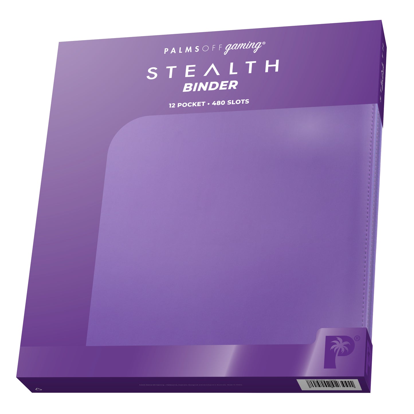 Palms Off Gaming Stealth 12 Pocket Zip Binder - 480 Slots - PURPLE