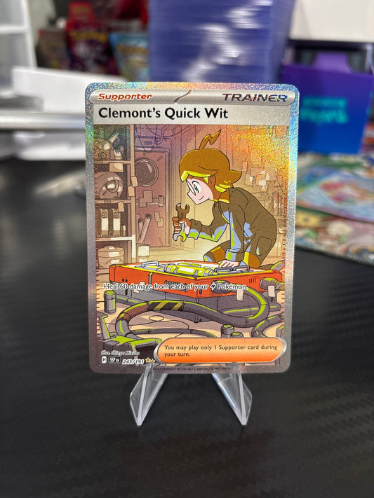 Clemont’s Quick Wit #243 - Special Illustration Rare - Surging Sparks