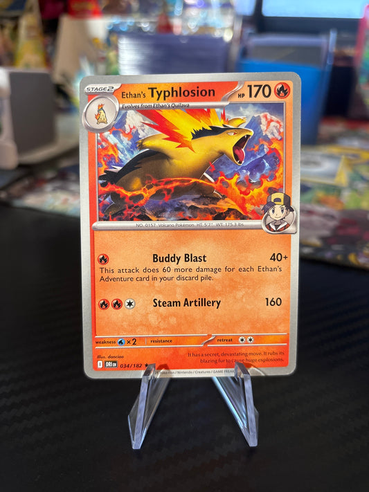 Ethan’s Typhlosion - Destined Rivals - Prerelease Deck Exclusive NON HOLO - 034/182