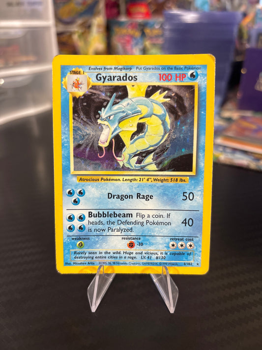 Gyarados #6 - Base Set - HEAVILY PLAYED/ DAMAGED