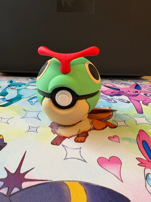 Caterpie 3D Printed Pokeball