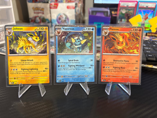 Jolteon, Valoreon & Flareon Promo Trio - Prismatic Evolutions