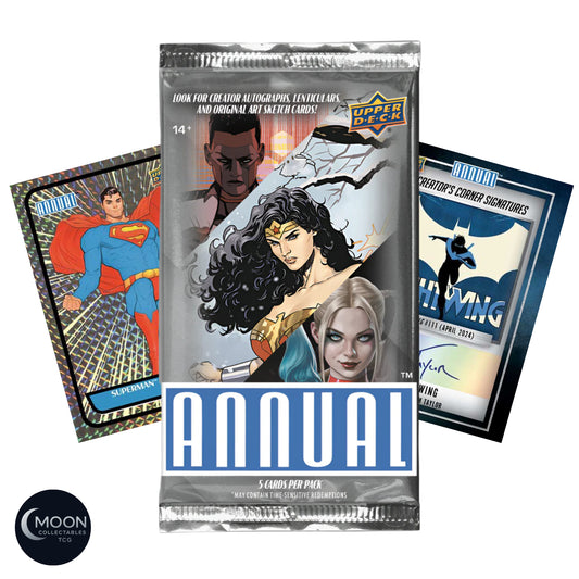 2023-2024 Upper Deck DC Annual Trading Cards Booster Pack (Autos & Numbered Chases)