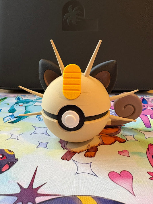 Meowth 3D Printed Pokeball