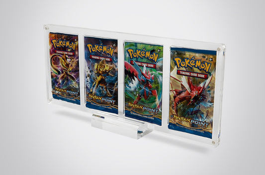 Quadruple Booster Pack Display Case Incl. Stand