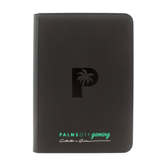 Palms Off Gaming Collector Series 9 Pocket Zip Binder - 360 Slots - BLACK