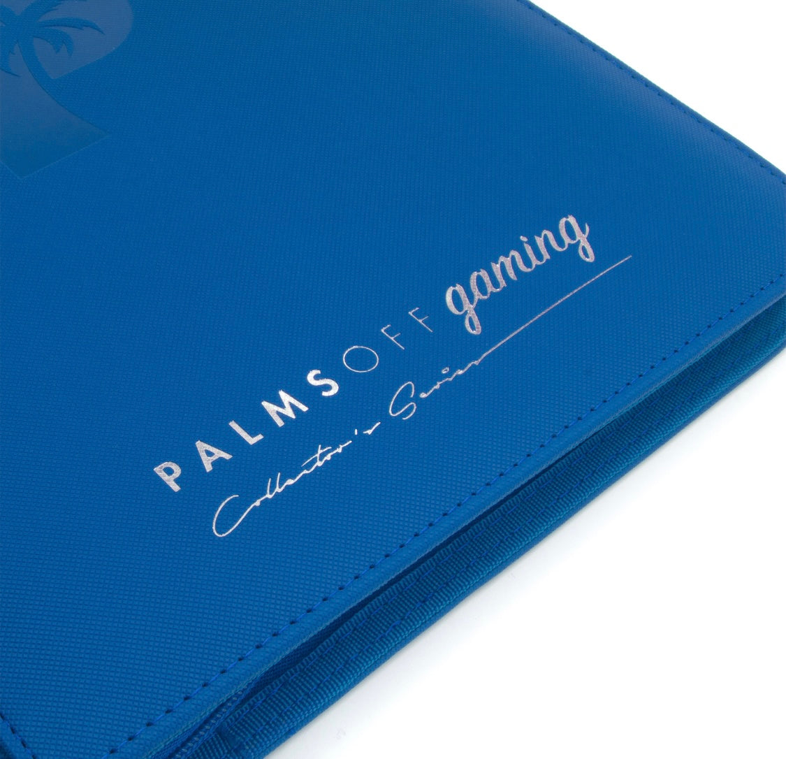 Palms Off Gaming - Collector's Series Top Loader Zip Binder - 216 Slots - BLUE