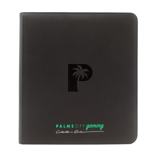 Palms Off Gaming Collector Series 12 Pocket Zip Binder - 480 Slots - BLACK