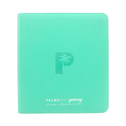 Palms Off Gaming Collector Series 12 Pocket Zip Binder - 480 Slots - TURQUOISE