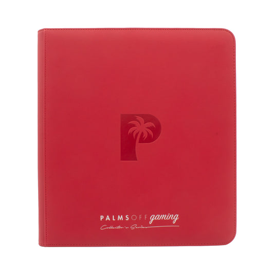 Palms Off Gaming Collector Series 12 Pocket Zip Binder - 480 Slots - RED