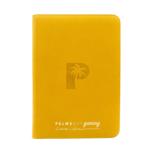 Palms Off Gaming Collector Series 9 Pocket Zip Binder - 360 Slots - YELLOW