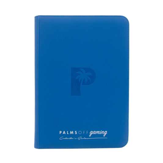 Palms Off Gaming Collector Series 9 Pocket Zip Binder - 360 Slots - BLUE