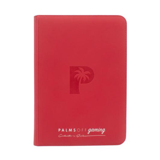 Palms Off Gaming Collector Series 9 Pocket Zip Binder - 360 Slots - RED