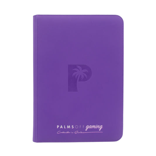 Palms Off Gaming - Collector's Series Top Loader Zip Binder - 216 Slots - PURPLE