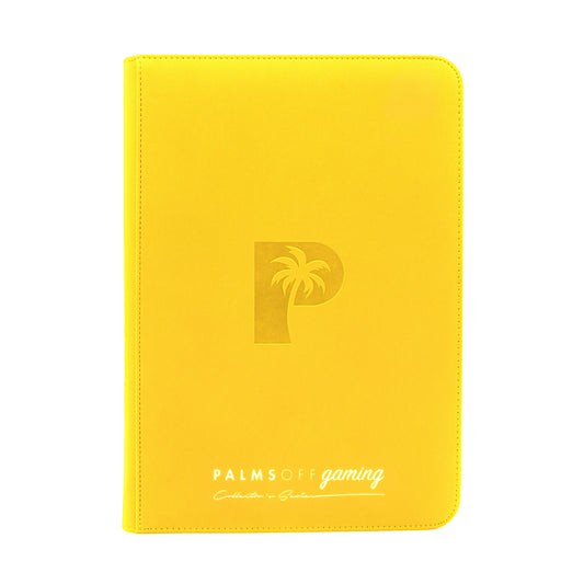 Palms Off Gaming - Collector's Series Top Loader Zip Binder - 216 Slots - YELLOW