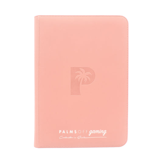 Palms Off Gaming Collector Series 9 Pocket Zip Binder - 360 Slots - PINK