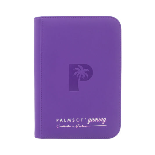 Palms Off Gaming Collectors Series 4 Pocket Zip Binder - 160 Slots - PURPLE