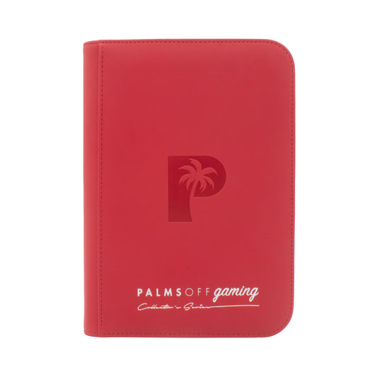 Palms Off Gaming Collectors Series 4 Pocket Zip Binder - 160 Slots - RED