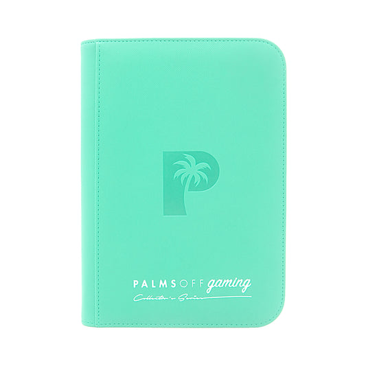 Palms Off Gaming Collectors Series 4 Pocket Zip Binder - 160 Slots - TURQUOISE