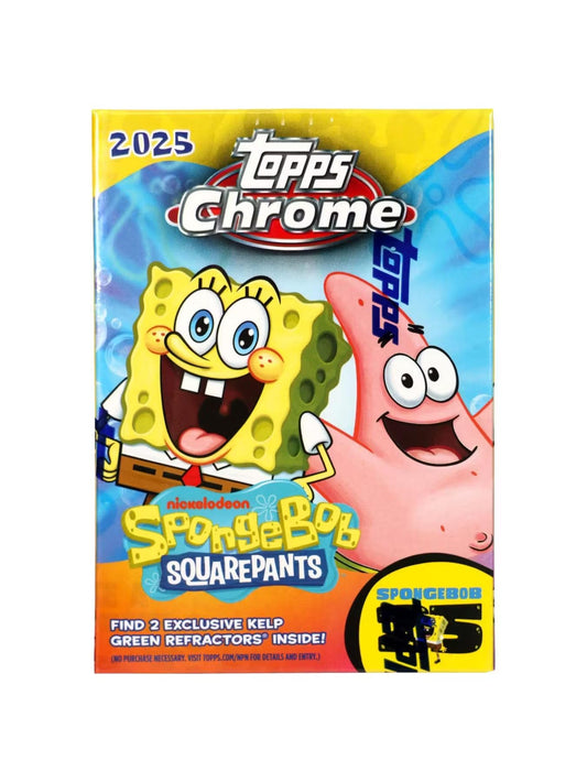 Spongebob SquarePants 2025 Topps Chrome Booster Pack (4 Cards) (Autos & Numbered Chases)